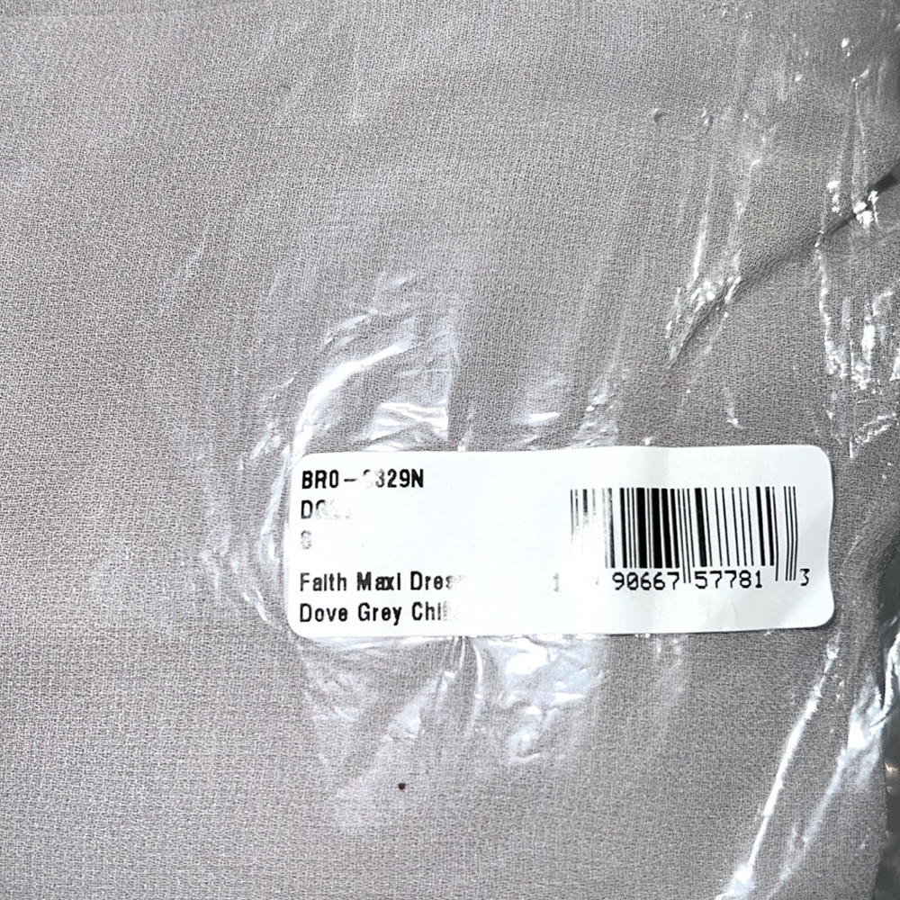 NWT NIP SHOW ME YOUR MUMU Faith Maxi Dress Dove Grey Chiffon Size: Small - Picture 5 of 5